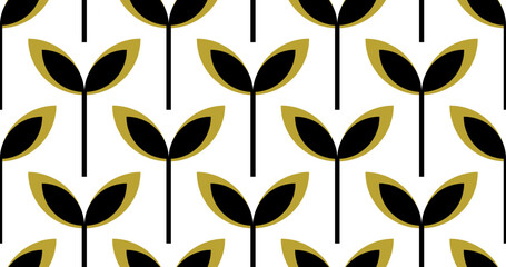 Seamless abstract floral pattern. Vector Illustration.