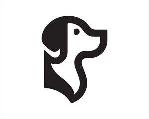 
Dog head icon. Silhouette simple. Flat style. Cartoon dog face. Logo design template. Vector illustration Animal Logotype concept. 