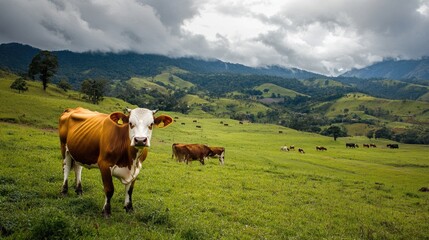 Fototapeta premium Cattle Colombia - Animals in South American Nature on a Farm Adventure