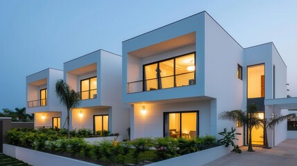 Cco friendly modern Urban, Brightly lit residential infrastructure with smart layouts, luminous housing design