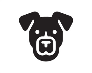 
Dog head icon. Silhouette simple. Flat style. Cartoon dog face. Logo design template. Vector illustration Animal Logotype concept. 