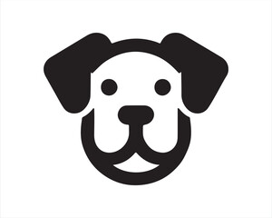
Dog head icon. Silhouette simple. Flat style. Cartoon dog face. Logo design template. Vector illustration Animal Logotype concept. 