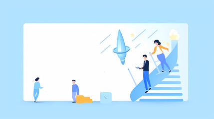 Obraz premium starting a new business project startup innovation vector image,Leave space for entering text.