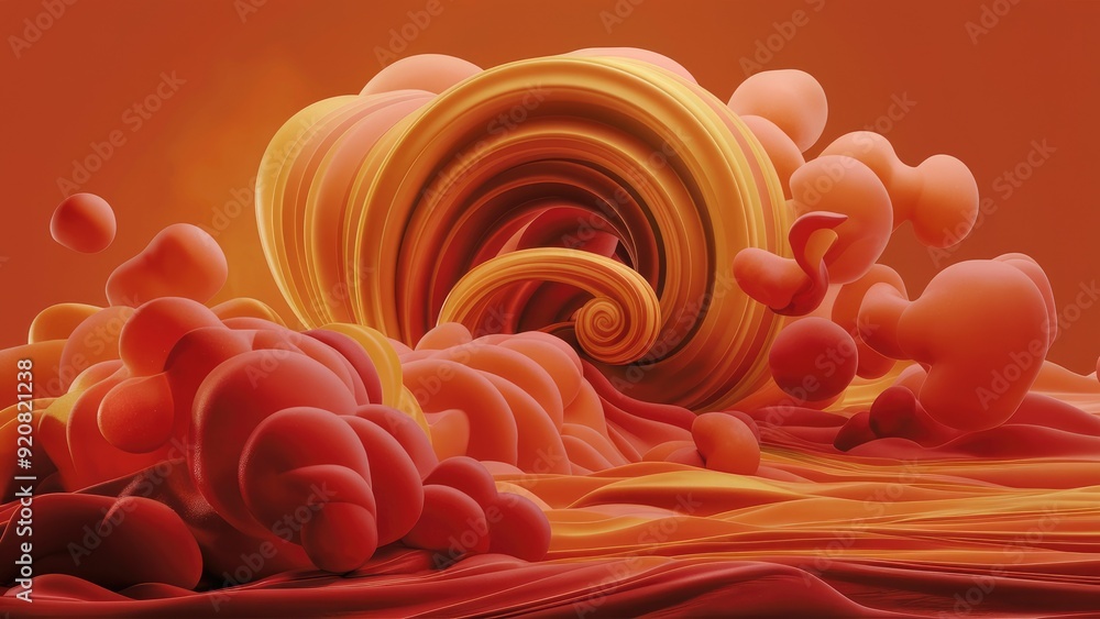 Poster abstract orange gradient fog background design