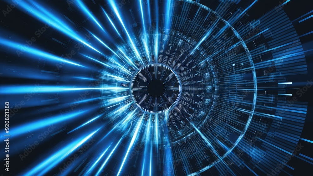 Poster blue light background with filtered technology backdrop motion speed patterns and design effects