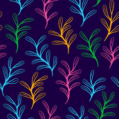 leaves vector pattern background. tea leaf seamless pattern. leaves pattern background. seamless patterns with leaves background.	
