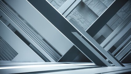 Abstract geometric background featuring diagonal lines in shades of white and gray