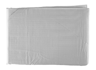 New pillow cover folded isolated on white, top view