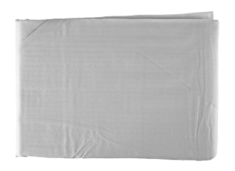 New pillow cover folded isolated on white, top view