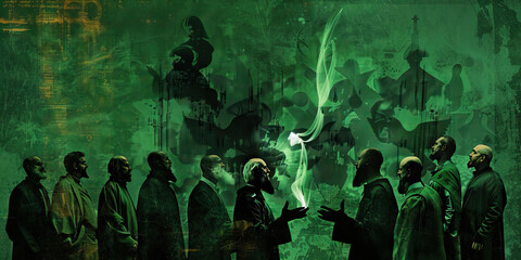 Pentecost. The descent of the Holy Spirit on the Apostles. Digital illustration