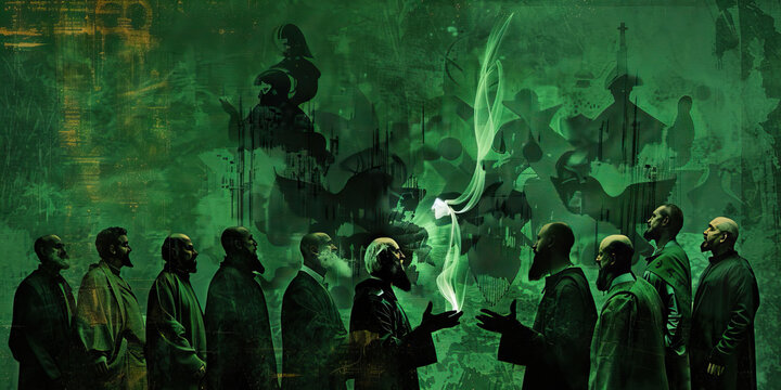 Pentecost. The descent of the Holy Spirit on the Apostles. Digital illustration