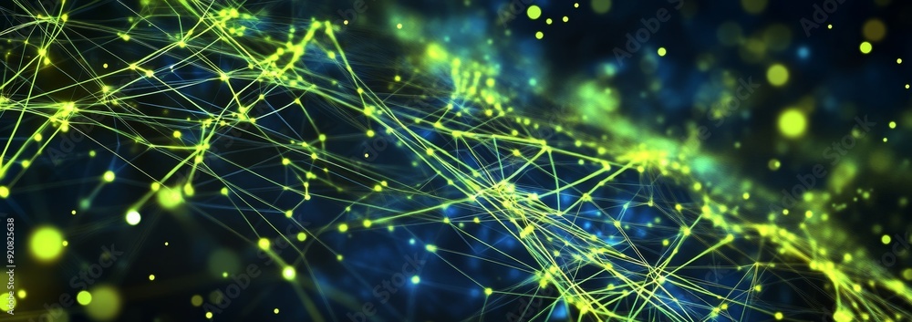 Poster 3d rendering of abstract digital connection dots. technology background. network connection structur