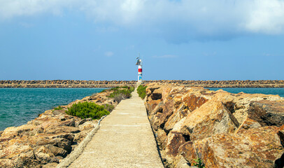 lighthouse in the harbour 