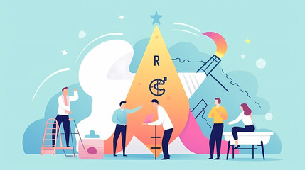 starting a new business project startup innovation vector image,Leave space for entering text.