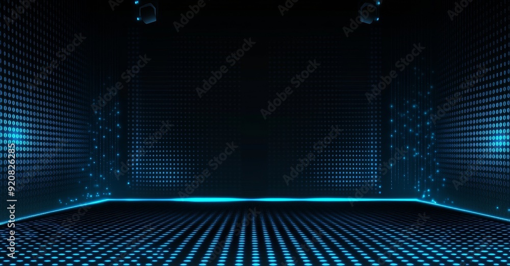 Aufkleber a background with a futuristic graphic wallpaper on a blank tech backdrop with a business banner tem
