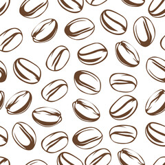 Coffee beans pattern background. coffee beans background. Coffee beans wallpaper. Coffee Beans Illustration for packaging.