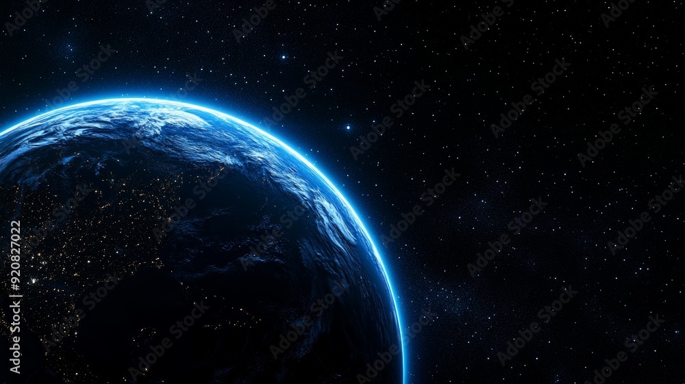 Poster earth image in space. elements provided by
