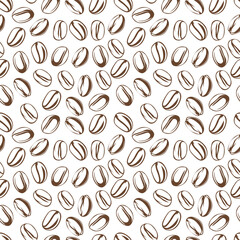 Coffee beans pattern background. coffee beans background. Coffee beans wallpaper. Coffee Beans Illustration for packaging.