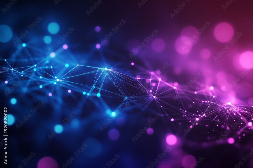 Poster 3d rendering of abstract digital background with dots and lines. plexus. big data. stock network or 