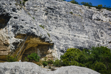 cave in the mountains of peninsula