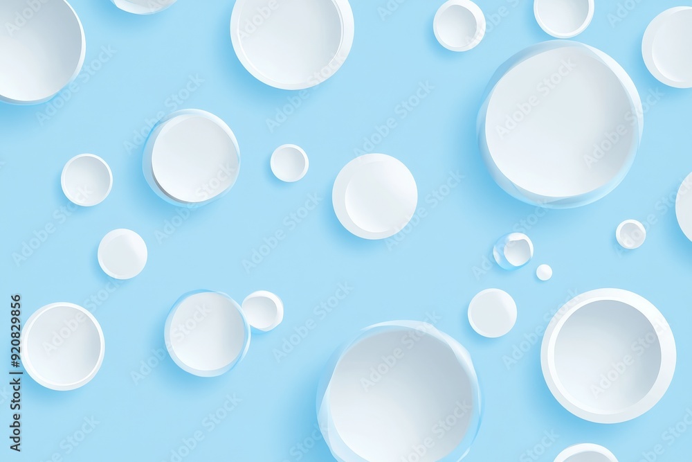 Poster the abstract geometric background gradient soft light blue bokeh is designed for graphic business ba