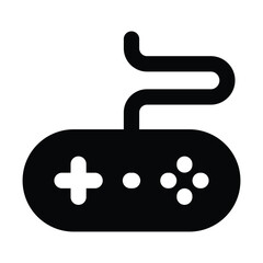 Simple Game Controller glyph icon. The icon can be used for websites, print templates, presentation templates, illustrations, etc