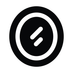 Simple Mirror glyph icon. The icon can be used for websites, print templates, presentation templates, illustrations, etc