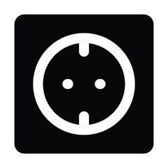 Simple Socket glyph icon. The icon can be used for websites, print templates, presentation templates, illustrations, etc