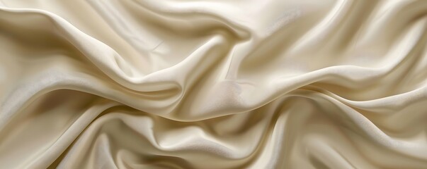 Obraz premium Draped Creamy White Fabric with Delicate Texture