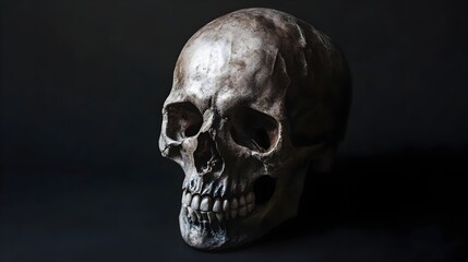 Grim and Haunting Skull Imagery Evokes a Sense of Mortality and Mystery