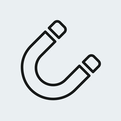 Magnet line icon design stock illustration