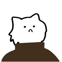 Adorable Dog Character in Turtleneck Vector | Cute Minimalist Design
