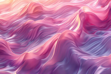 Obraz premium Sunrise Over Flowing Pink Waves