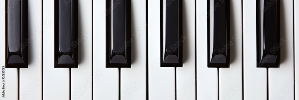 Poster close-up view of piano keys during a music session in a cozy room