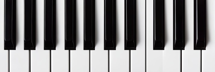 Naklejka premium Close-up of Piano Keys in a Bright Room During a Music Lesson