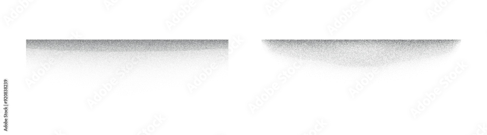 Poster shadow effects with grain. black dotwork noise texture. stippled halftone object pack.