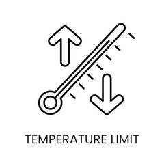 Temperature Limit Line Icon Vector With Editable Stroke