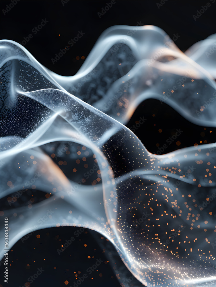 Poster photo realistic data wave with dma text dynamic t shirt design concept for fluid data management in 