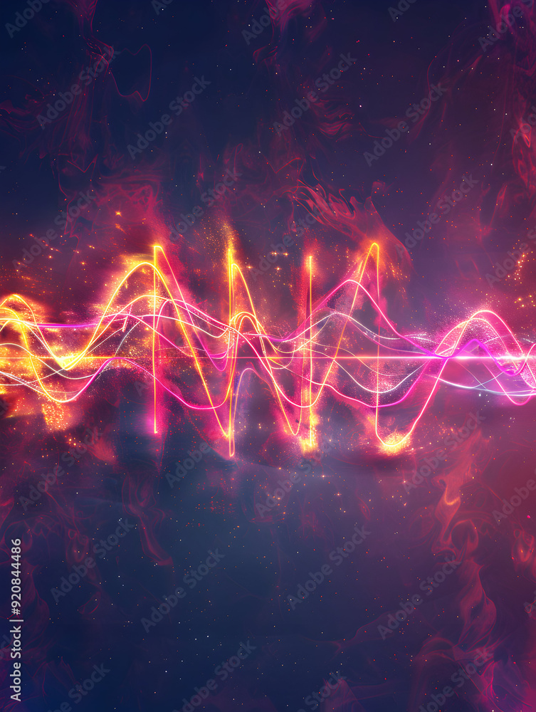 Poster data driven: digital waveform and dma text logo for dynamic t shirt designs