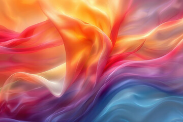 Vibrant Abstract Waves of Color 