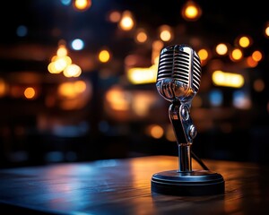 Comedy clubs, vibrant laughter, lively performances, entertaining atmosphere