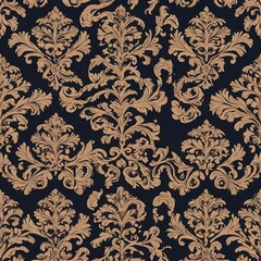 Fototapeta premium Damask Pattern - Ornate, often symmetrical designs with a regal, traditional look.