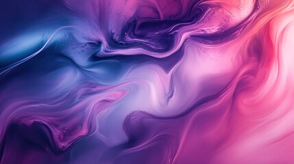 Fototapeta premium Beautiful abstraction of liquid paints in slow blending flow mixing together gently