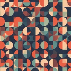 Geometric Pattern - Repeating shapes like squares, triangles, or circles in a symmetrical arrangement.