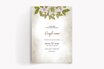 BRIDAL SHOWER FLORAL INVITATION TEMPLATE