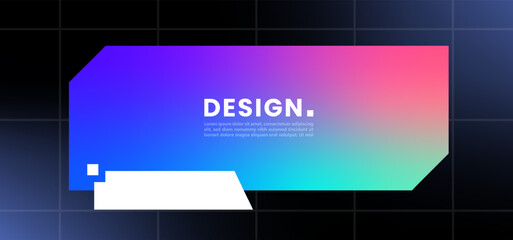 Futuristic element vector illustration. Colorful lower third video overlay.