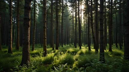 View of summer forest.generative.ai