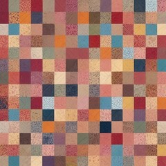 Fototapeta premium Patchwork Pattern - A mix of different patterns or colors arranged like a quilt.