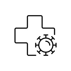 Antibiotics outline icons, minimalist vector illustration ,simple transparent graphic element .Isolated on white background