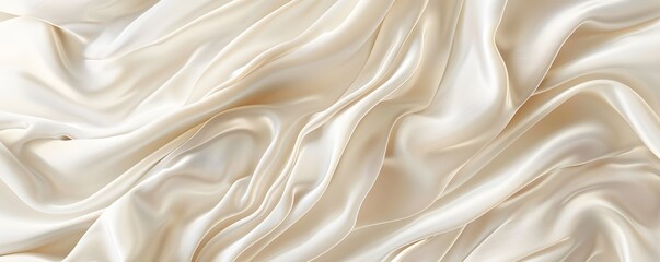 Obraz premium Draped White Satin Fabric Texture